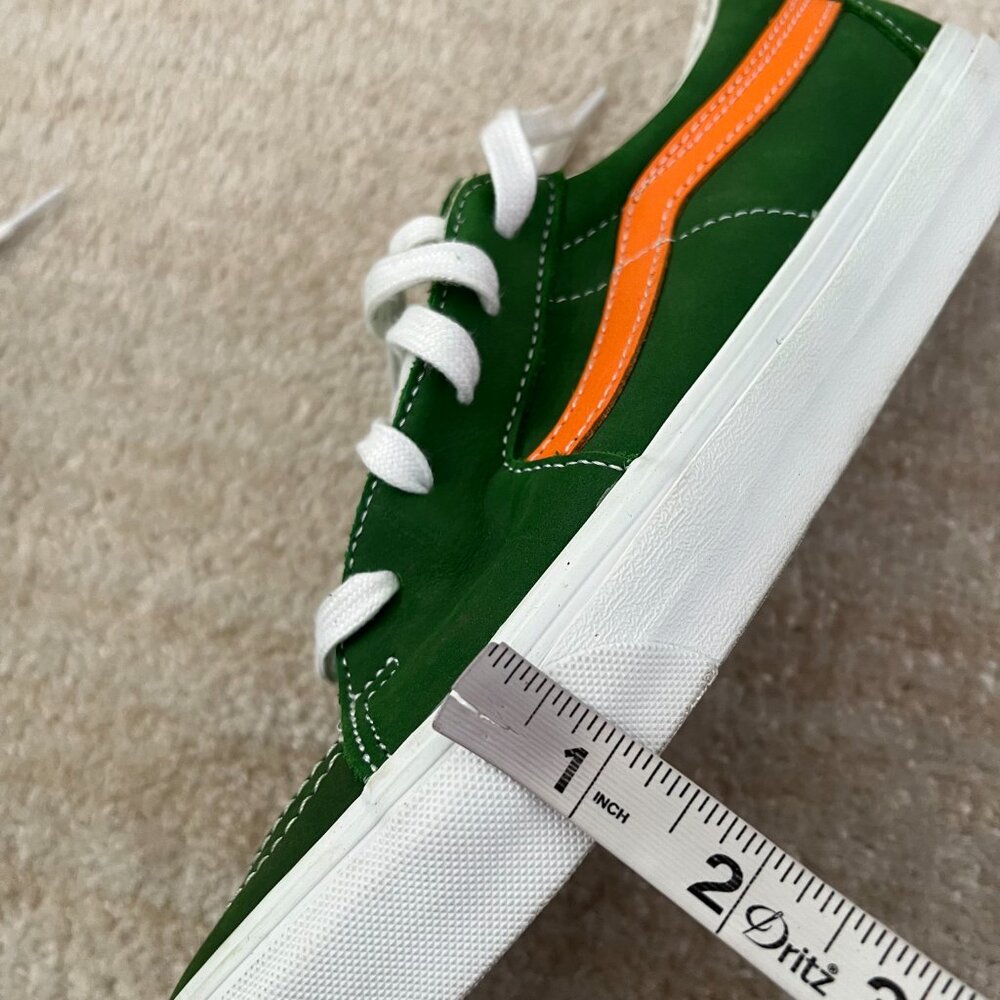 Vans Authentic Sk8-Low Green Leather Sneakers Shoes 9.5 - Picture 11 of 13